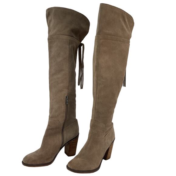 Franco Sarto Women's Tall Tan Leather Riding Boots, Size 7, Preowned - Picture 1 of 7